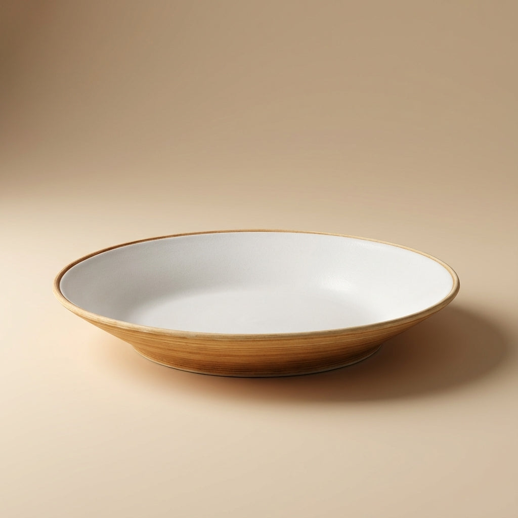 Large Pasta Bowl Wood Grain 29.5 cm | 나뭇결 오목 파스타접시