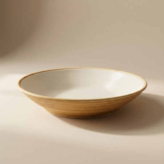 Large Pasta Bowl Wood Grain 29.5 cm | 나뭇결 오목 파스타접시